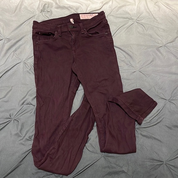 Rag & Bone Purple Plum Skinny Stretch Jean Pants Size 24 - Picture 6 of 13